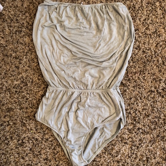 Baby Blue Tube Top Bodysuit - Picture 2 of 2